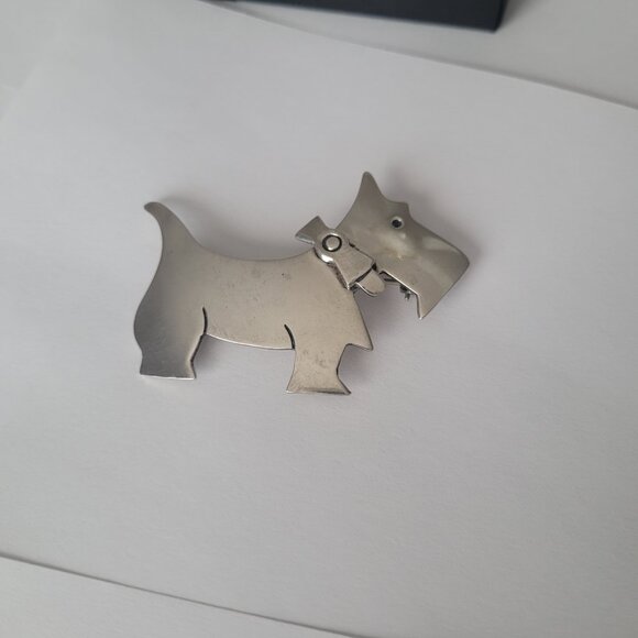 Scottie Terrier Dog Pin Sterling Silver Vintage Taxco Dog Lover Brooch - Picture 7 of 15